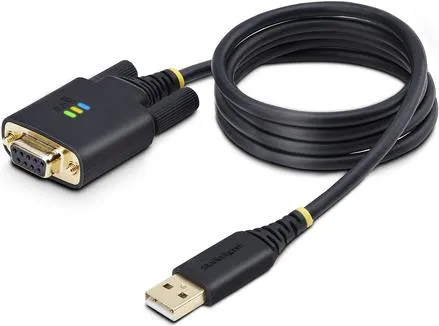 StarTech.com 1m USB Null Modem Kabel - Serial-Kabel mit FTDI-Controller für zuverlässige Datenübertragung, ideal für Windows, macOS, ChromeOS und Linux. ESD-Schutz und robuste TPE-Konstruktion sorgen für Langlebigkeit.