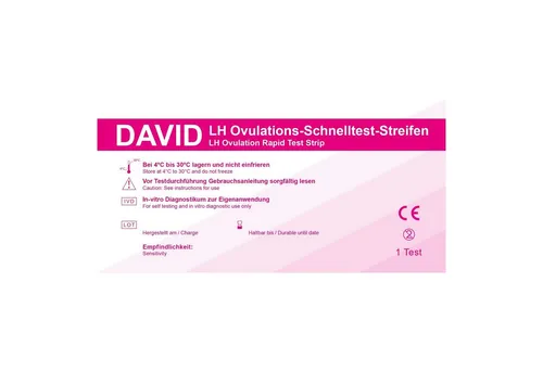 David Ovulationstest 10 x David Ovulationstest Streifen 20miu/ml, LH Schnelltest