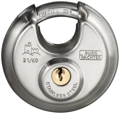 Burg-Wächter Vorhängeschloss Circle 21,60mm mit 2 Schlüsseln - Robustes Vorhängeschloss aus Edelstahl, ideal für mittlere Diebstahlrisiken. Mit Präzisions-Stiftzylinder für einfaches Öffnen und hohem Aufbruchschutz. Perfekt für sichere Aufbewahrung.