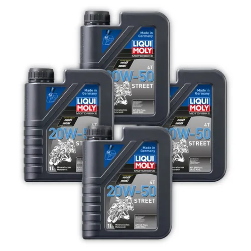 4x 1L LIQUI MOLY 1500 Motoröl Motorbike 4T 20W-50