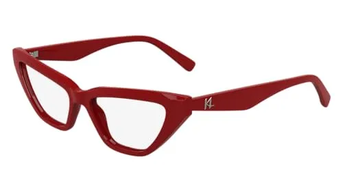 Karl Lagerfeld KL6175 Damen-Brille - Rot, Vollrand Cateye - Brillen | Stilvolle Damen-Brille mit rotem Kunststoff-Gestell und schickem Cateye-Design für einen modernen Look.