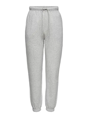 ONLY Sweathose ONLSWEAT PANTS SWT grau M (38) - Stoffhose aus 60% Baumwolle, pflegeleicht und ideal für modische Freizeitlooks. Mit elastischem Bund und Gummizug für optimalen Tragekomfort.