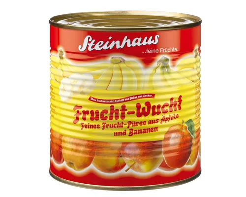 Steinhaus Obstkonserve, Steinhaus Frucht Wucht Püree Bananen ohne Zuckerzusatz 2650ml