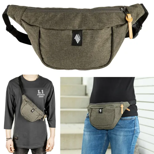 Nitro Hip Bag Hüfttasche Wimmerl Burnt Olive - Gürteltasche aus 100% Polyester, mit verstellbarem Gurt bis 125 cm und kompaktem Design (25 x 14 x 8 cm) – ideal für unterwegs!