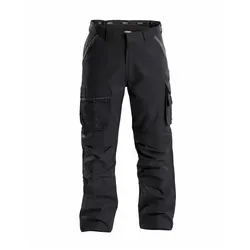 DASSY® Connor Canvas Bundhose - Schwarz/Anthrazitgrau - 50+5cm - Robuste DASSY® Connor Canvas Arbeitshose mit Cordura® verstärkten Kniepolstertaschen. Optimal für den professionellen Einsatz, bietet sie hohen Tragekomfort und Langlebigkeit.