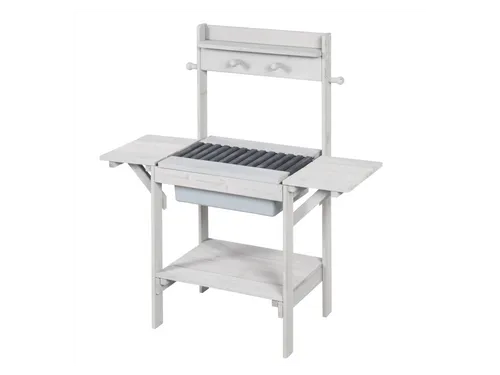 roba Matschküche 'BBQ' für Kinder - Outdoor-Gartenküche aus wetterfestem Massivholz, ideal für kreatives Spiel mit Wasser und Sand, fördert Rollenspiele und ist sicher für Kinder ab 18 Monaten.