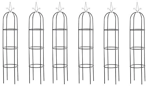 CLP Rosensäule Romantika V2 - Witterungsbeständige Ranksäule - Rankkäfige für Rosen und Kletterpflanzen, ideal für Garten und Balkon. Die stabile, freistehende Ranksäule aus Metall bietet Halt und verleiht nostalgisches Flair.