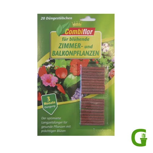 Combiflor Düngestäbchen Zimmer- und Balkonpflanzen Zimmerpflanzen, 20 Stück