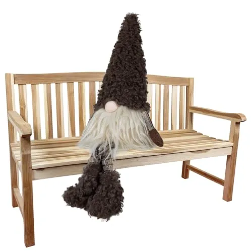 Monopol Christmas Paradise Weihnachtswichtel Kantenhocker 52cm Gnom sitzend Dekofigur braun