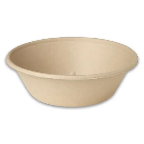 Wertpack Salatschale, Salatteller, Salatbox, Bagasse, Braun, rund, 1.000 ml, 40 Stück