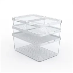 Rotho Cauma Kühlschrank Organizer Set – Vorratsdosen für idealen Kühlschrank - Praktisches Kühlschrank Organizer Set mit BPA-freien Dosen zur optimalen Lebensmittelaufbewahrung. Die Boxen mit einhändig öffnenden Deckeln sorgen für Ordnung und sind einfach zu reinigen.