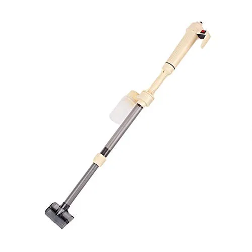 Elektrischer Aquarium Mulmsauger für Wasserwechsel, 58-94cm Verstellbarer Reiniger mit 2 Saugrohren, EINBedienung für Fischkot Entfernung und Tankentleerung