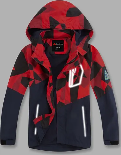 Kinder Windjacke Jacke Übergangsjacke Outdoorjacke Freizeitjacke Rot 146/152