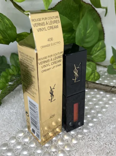 YSL VINYL CREAM Creamy Lip Stain 406 ORANGE ELECTRO von Yves Saint Laurent