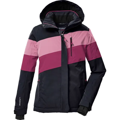 KILLTEC Kinder Funktionsjacke KSW 197 GRLS SKI JCKT - Wasser- und winddichte Funktionsjacke für Mädchen mit 10.000 mm Wassersäule, atmungsaktiv und nachhaltig hergestellt. Ideal für Ski und Outdoor-Aktivitäten!