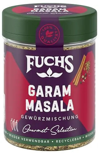 Fuchs Gourmet Selection Asien – Garam Masala Gewürzmischung, nachfüllbarer Gewürz Mix, ideal zum Verfeinern von Eintöpfen oder Gerichten aus der Pfanne, vegan, 55 g