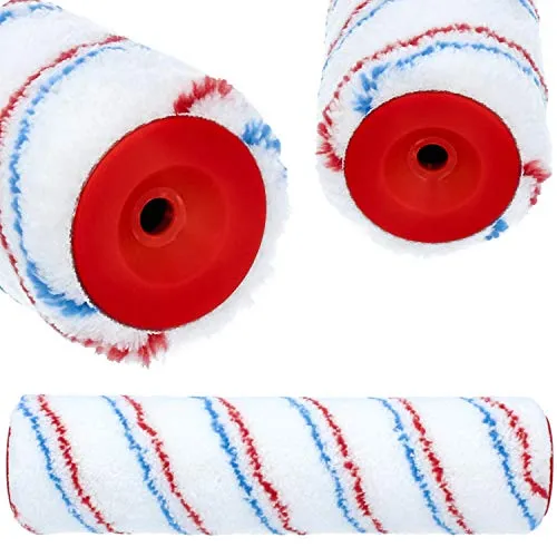 PAINTO Wandfarbe Farbroller 25 cm Microfaser | Farbwalze für Emulsionen & Acrylfarben Malerroller Maler Werkzeug Lackrollen Zubehör Walze Streichen Malerbedarf Microfibre