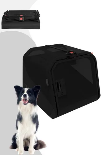 1one1 ORIGAMI Hundetransportbox Auto Alu Medium – Faltbare & Crash-getestete Hundebox