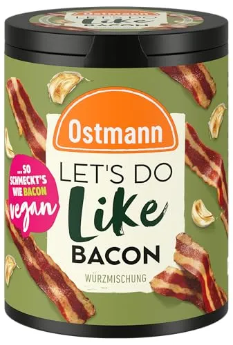 Ostmann Gewürze - Let's Do Like Bacon | Bacon-Geschmack für ungewürzte Fleischersatzprodukte | Gewürzsalz für Tofu und vegetarische/vegane Eintöpfe | 80 g in recyclebarer Metalldose