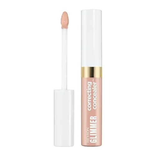 REVLON Glimmer Correcting Concealer – Liquid-Concealer mit Koffein, Vitamin C und Steviosid, ultraleichte Formel, natürliches Finish bis 24H, Farbton PINK 105, 9 ml