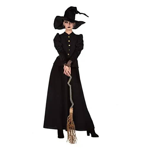 WILBERS & WILBERS 4494 - Hexenkleid für Damen - Elegantes Hexenkleid für Karneval und Halloween, ideal für große Größen, mit Puffärmeln und taillierbarem Design für perfekten Sitz.