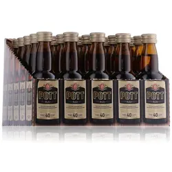 Pott Rum Miniaturen 40% Vol. 25x0,04l - Hochwertiger Genuss - Entdecken Sie die Pott Rum Miniaturen mit 40% Vol. in praktischen 0,04l Fläschchen. Ideal für gesellige Runden oder als Geschenk – ein besonderer Genuss für Rum-Liebhaber!