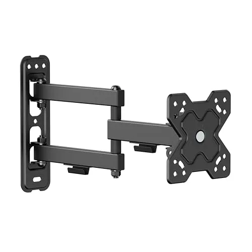 conecto TV Monitor Wandhalterung, neig- und schwenkbare Universalhalterung mit Gelenkarm, max. VESA 100x100 mm, für 13-32 Zoll Bildschirme bis 20 kg, schwarz