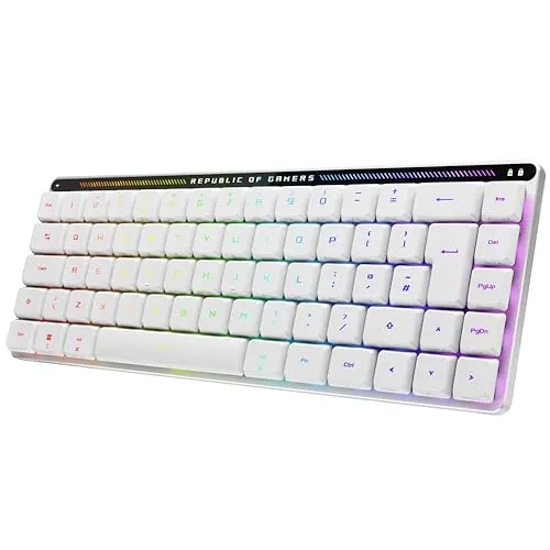 ASUS ROG Falchion RX Low Profile tastiera Mouse incluso Gaming USB + RF Wireless + Bluetooth Bianco (ASUS ROG Falchion RX Low Profile Gaming Keyboard
