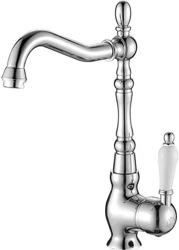 Design Spültischtischarmatur Chrom mit L-Auslauf