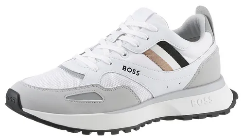 BOSS Jonah Turnschuhe für Herren (47) - Sneaker in Weiß mit sportlichem Design, kombiniert aus Mesh und Synthetik, ideal für lässige Outfits und maximalen Tragekomfort.