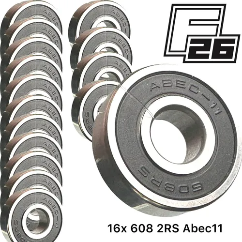 Fantic26 Inliner Rollschuhe Skates Kugellager 608 2 RS - Abec 11 - Rollschuhsport mit 16 hochwertigen Abec 11 Kugellagern für optimale Geschwindigkeit und Performance beim Inlineskaten.