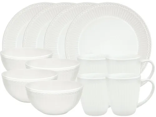 Greengate Frühstücks-Set Alice Frühstücksset white 12tlg in weiß von GreenGate