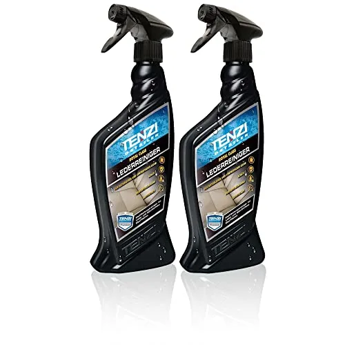 TENZI 2X Premium Lederreiniger (600ml) Auto & Motorrad - Geruchsneutral & für stark verschmutzte Oberflächen, Lederpflege, Reinigung, Autopflege Innenraum, Innenraumreiniger Spray Leder, Sitzreiniger