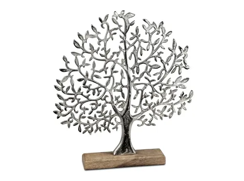 formano Skulptur Lebensbaum - Skulptur für das Wohnzimmer, Höhe: 33 cm, edles Silber-Design mit dem symbolischen Motiv des Lebensbaums für ein harmonisches Ambiente.