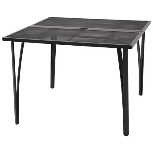 Gartentisch CLASSIC 100x100 cm grau - Moderner Metalltisch für Innen- und Außenbereich - Moderner Esstisch aus wetterfestem Metall, 100x100 cm, ideal für Garten und Terrasse. Leicht zu reinigen und stabil, perfekt für gesellige Stunden im Freien.