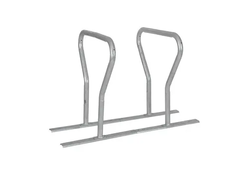 TRUTZHOLM Fahrradanlehnbügel für 4 Fahrräder, freistehend aus Stahl - Fahrradständer aus feuerverzinktem Stahl, wetterfest und sicher. Modular erweiterbar für bis zu 4 Fahrräder, einfach zu montieren und ideal für Schulen oder Büros.
