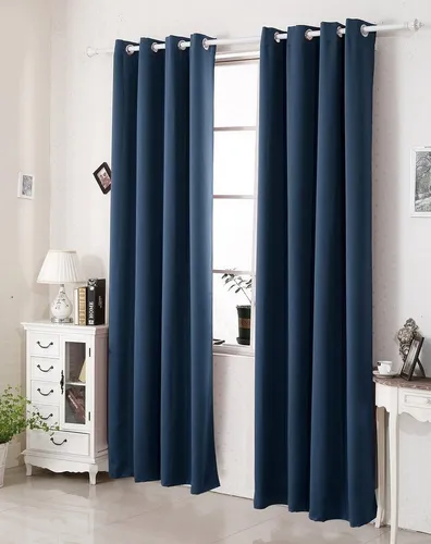 WOLTU Thermovorhang Kälteschutz Verdunklungsvorhang in blau von WOLTU