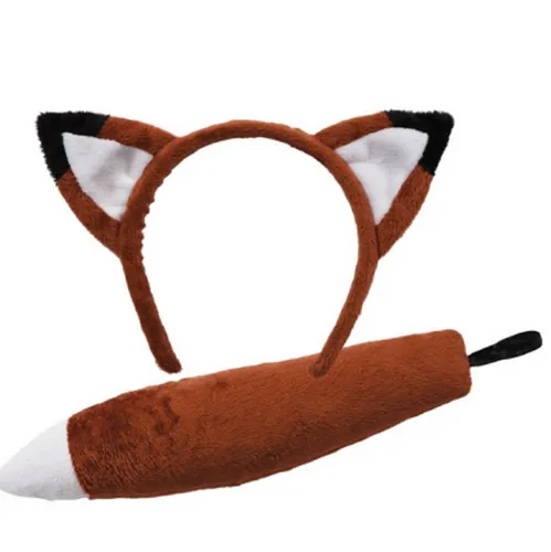Erwachsene / Kind Fuchs Ohren An Haarband Und Schwanz Set Kostüm Zubehör