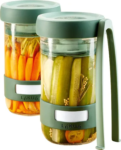 Lékué Fermentationsgläser-Set Kit Pickles, 2 Stück von Lékué