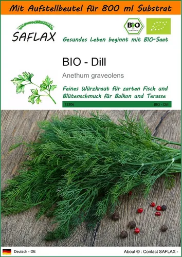 SAFLAX Kräutersamen SAFLAX - Garden in the bag - BIO - Dill