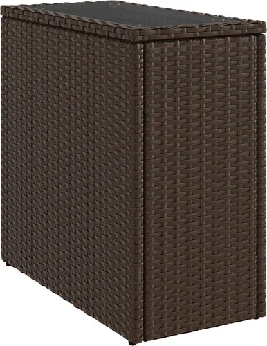 vidaXL Garten Beistelltisch mit Glasplatte von vidaXL