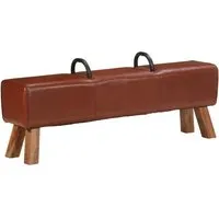 Produktbild Vintage Turnbock Bank mit Griffen aus echtem Ziegenleder