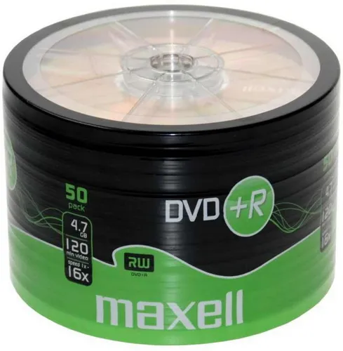 Maxell DVD-Rohling 50 Maxell Rohlinge DVD+R 4,7GB 16x Shrink