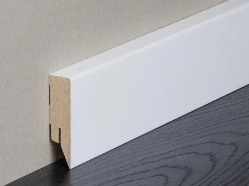 Vierkant Sockelleiste MDF 16 x 40 mm Bodenleiste weiß lackiert Fußleiste