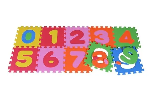 Knorrtoys 21001 - Puzzlematte 10-tlg. – Spielmatte Kinderspielteppich Spielteppich Schaumstoffmatte Matte bunt