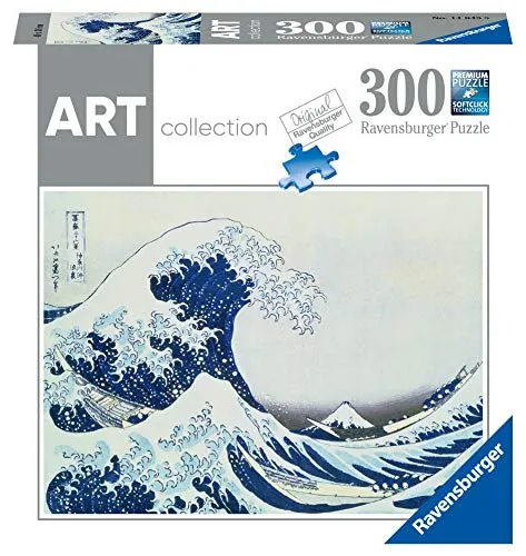 Ravensburger - Puzzle für Erwachsene – Kunstsammlung 300 p – Die große Welle von Kanagawa – Hokusai – 14845