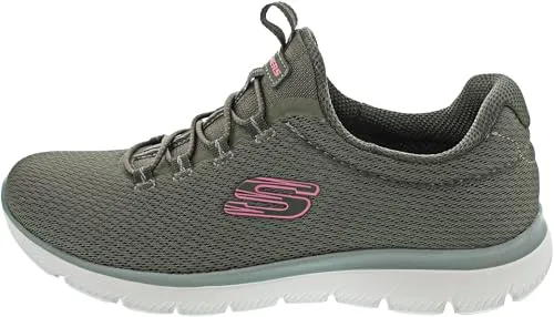 Skechers Sport Damen Summits Summer Blush Sneakers Slip-Ons, Größe 41 EU - Sneaker für Damen mit veganem Obermaterial aus Mesh und gepolsterter Memory Foam Innensohle für ultimativen Komfort. Ideal für sportlichen Style und müheloses Hineinschlüpfen.