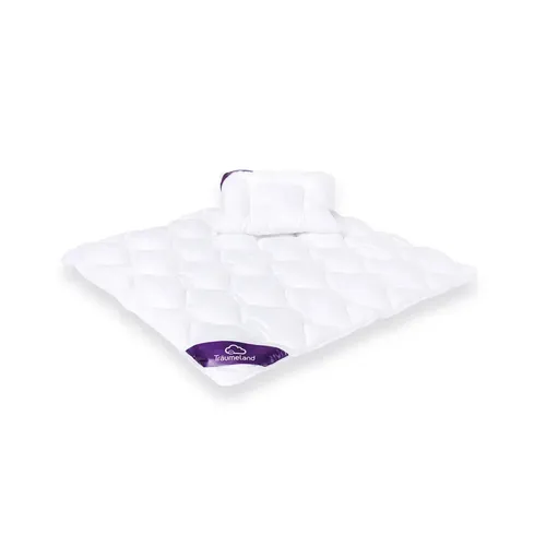 Träumeland Märchenweich Set 80x80 cm + 35x40 cm - Steppbetten Set mit besonders weicher Einziehdecke und Kissen für süße Träume, ideal für das Babybett.