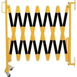 Scherengitter 4,0 x 1,05m gelb/schwarz mit Wandfixierung - Schilder für sicheren Zugangsschutz, robust und einfach zu montieren mit praktischer Wandfixierung.