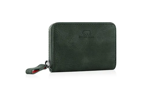 Brown Bear Slim Wallet BB Kai mit RFID-Schutz - Elegante Geldbörse aus hochwertigem Rindsleder, handgefertigt in Europa. Kompakt mit 4 Kartenfächern und Reißverschluss für Sicherheit und Ordnung – perfekt für Minimalisten!